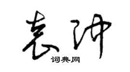 曾庆福袁冲草书个性签名怎么写