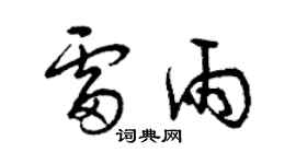 曾庆福雷雨草书个性签名怎么写