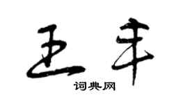 曾庆福王丰草书个性签名怎么写