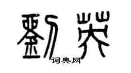 曾庆福刘英篆书个性签名怎么写