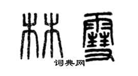 曾庆福林雪篆书个性签名怎么写