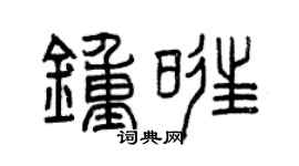 曾庆福钟旺篆书个性签名怎么写