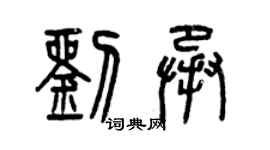 曾庆福刘承篆书个性签名怎么写