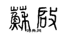 曾庆福苏启篆书个性签名怎么写