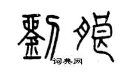 曾庆福刘朗篆书个性签名怎么写