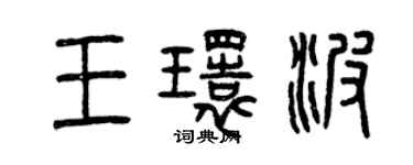 曾庆福王环波篆书个性签名怎么写