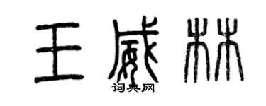 曾庆福王威林篆书个性签名怎么写