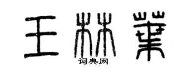 曾庆福王林叶篆书个性签名怎么写