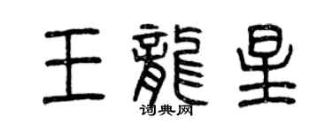 曾庆福王龙星篆书个性签名怎么写