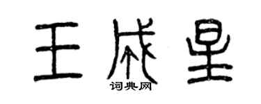 曾庆福王成星篆书个性签名怎么写