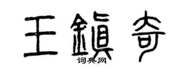 曾庆福王镇奇篆书个性签名怎么写