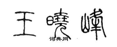 陈声远王晓峰篆书个性签名怎么写