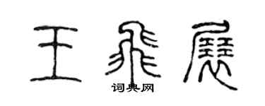 陈声远王飞展篆书个性签名怎么写