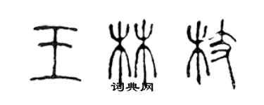 陈声远王林枝篆书个性签名怎么写