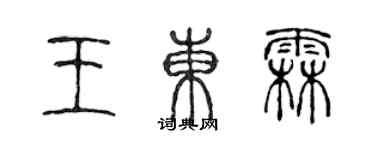陈声远王东霖篆书个性签名怎么写
