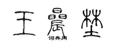 陈声远王晨野篆书个性签名怎么写