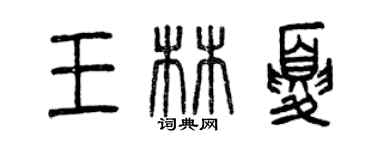 曾庆福王林夏篆书个性签名怎么写