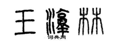 曾庆福王淳林篆书个性签名怎么写