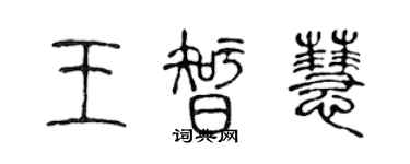 陈声远王智慧篆书个性签名怎么写