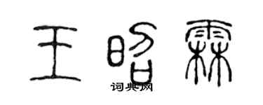 陈声远王昭霖篆书个性签名怎么写