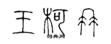 陈声远王柯冉篆书个性签名怎么写