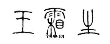 陈声远王霜生篆书个性签名怎么写