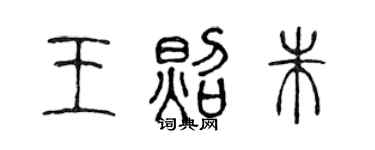 陈声远王照朱篆书个性签名怎么写