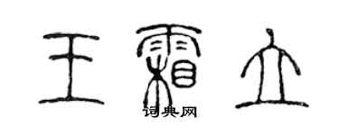 陈声远王霜立篆书个性签名怎么写