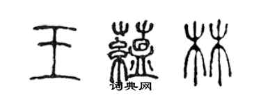 陈声远王蕴林篆书个性签名怎么写