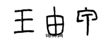 曾庆福王由甲篆书个性签名怎么写