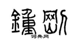 曾庆福钟刚篆书个性签名怎么写