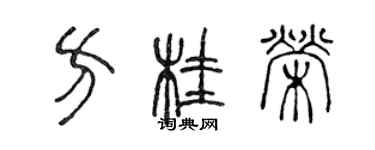陈声远方桂荣篆书个性签名怎么写