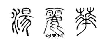 陈声远汤丽华篆书个性签名怎么写