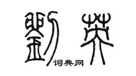 陈墨刘英篆书个性签名怎么写