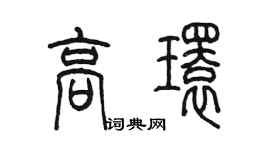 陈墨高环篆书个性签名怎么写