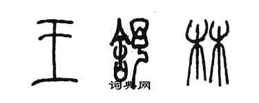 陈墨王舒林篆书个性签名怎么写