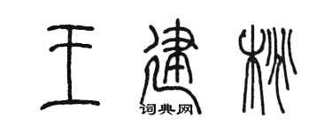 陈墨王建桃篆书个性签名怎么写