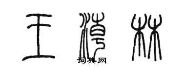 陈墨王潮林篆书个性签名怎么写