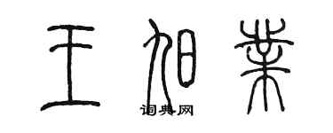 陈墨王旭业篆书个性签名怎么写