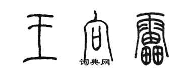 陈墨王向雷篆书个性签名怎么写