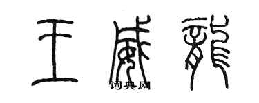 陈墨王威龙篆书个性签名怎么写