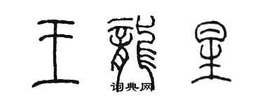 陈墨王龙星篆书个性签名怎么写