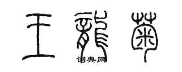 陈墨王龙菊篆书个性签名怎么写