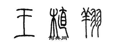 陈墨王植翔篆书个性签名怎么写