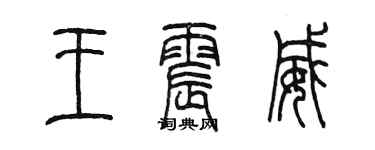 陈墨王震威篆书个性签名怎么写