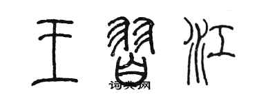 陈墨王习江篆书个性签名怎么写