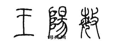 陈墨王阳敏篆书个性签名怎么写
