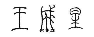 陈墨王成星篆书个性签名怎么写