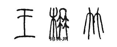 陈墨王楠竹篆书个性签名怎么写