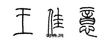 陈墨王佳意篆书个性签名怎么写